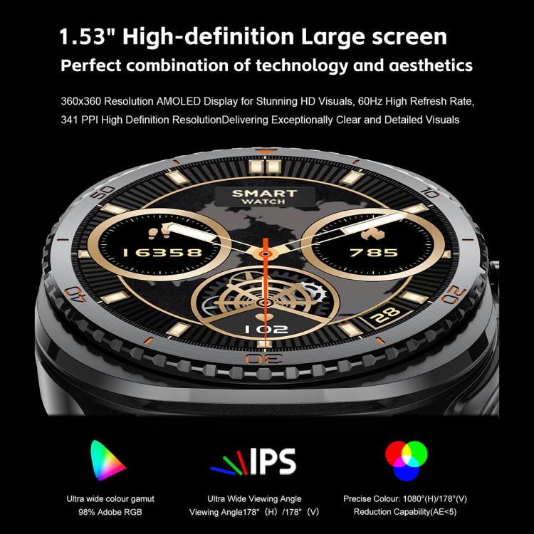 G99 smartwatch with black and silver case, shown at a low angle