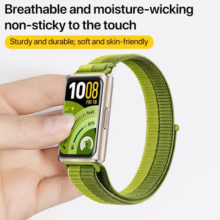 xDfind Nylon Loop Hook and Loop Fastener Watch Band, For Huawei Band 11 Pro / 11