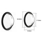 Black oval rim clear camera lens protector with size measurements 22.6mm x 17.5mm
