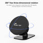 Magnetic car phone holder with 360-degree rotating head, black finish