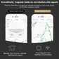 Phones showing signal comparison for magnetic fields with phone holder