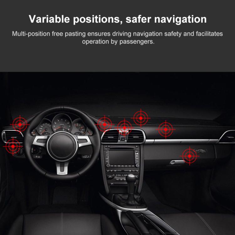 Magnetic car phone holder with multi-position mounting shown in car interior