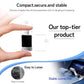 Compact wireless CarPlay converter module held in hand with USB connector