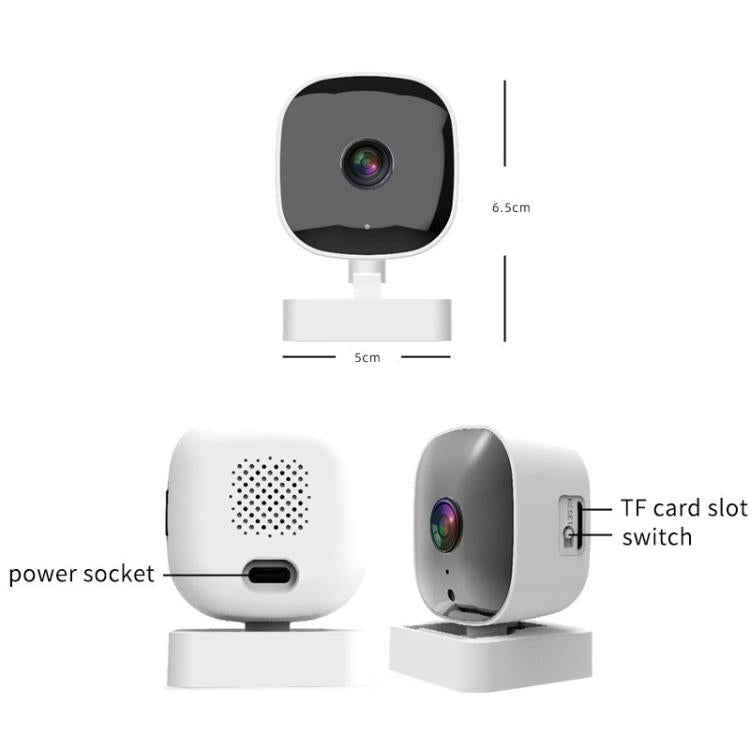 White dome surveillance camera on base with adjustable stand and rear ports
