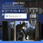 Solar security camera with human detection alerts and motion-activated notification icon