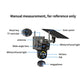 Solar wireless surveillance camera parts diagram: solar panel, antenna, wide lens, PIR, speaker.