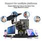 Dual-lens wireless security camera with solar panel and multi-device viewing support