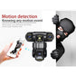 Wireless triple-lens panoramic security camera with front three-lens array and status LEDs