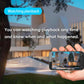Smartphone displaying security camera playback screen, handheld view