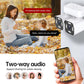 White dual-lens WiFi camera and phone view, two-way audio and outdoor activity