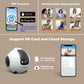 Smart pet robot camera with SD card and cloud storage recording, white and dark gray