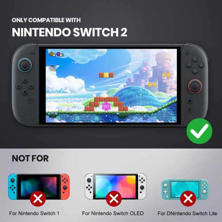 Pink TPU protective case installed on Nintendo Switch 2 console, front cover closed