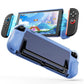 Transparent TPU protective case with front cover for Nintendo Switch 2, blue