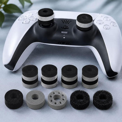 Controller aiming rings set, black and grey sponge grips