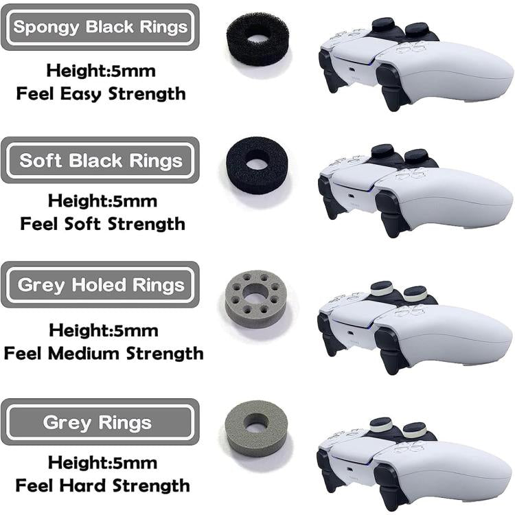 Sponge aiming rings assortment: black and grey ring styles