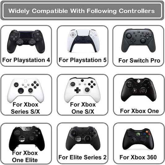 Controller compatibility icons with sponge aiming ring shapes