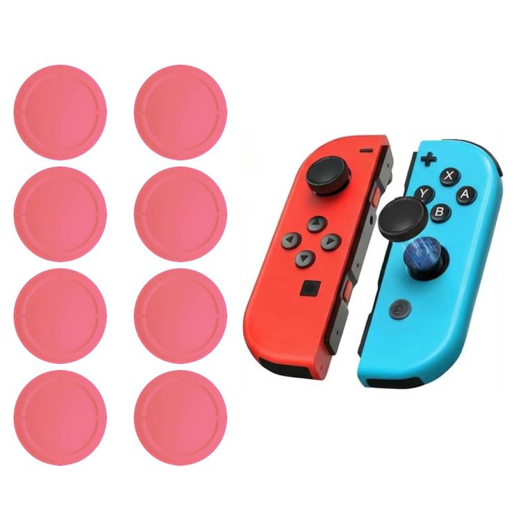 Set of eight pink joystick thumb grip caps for game controllers