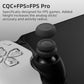 Black joystick thumb grip set installed on controller for enhanced analog stick control