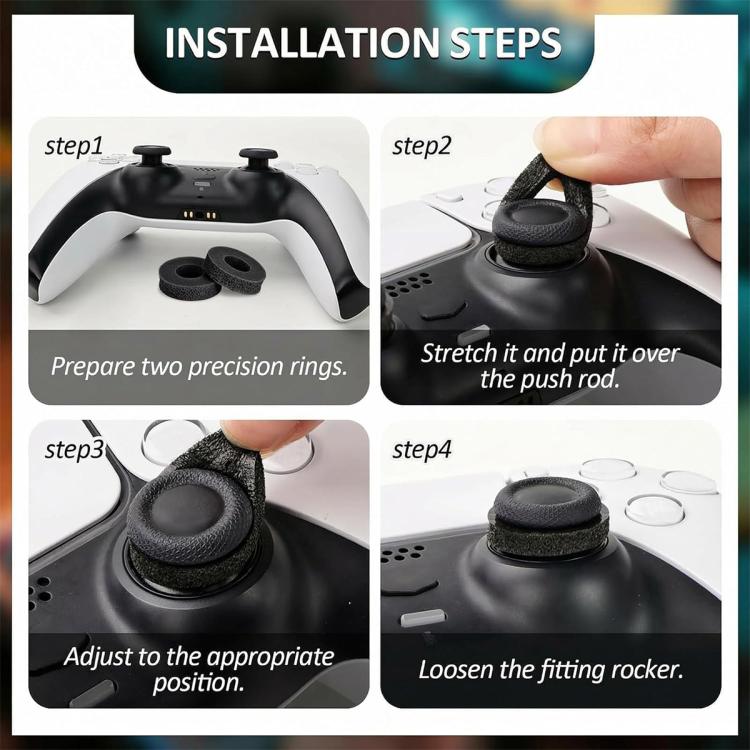 Foam joystick damping ring installation, ring stretched over push rod