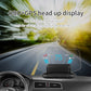 Car dashboard head-up display HUD projecting speed and sensor readings