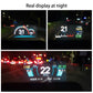 Night view of car head-up display HUD with speed, RPM, and trip data