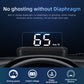 C100 car HUD head-up display showing 65 km/h readout and four feature icons