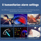 Car HUD head-up display with alarm setting icons for over-speed, speed, and voltage
