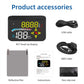 M17 HUD head-up display kit with reflective film, USB cable, OBD cable, and non-slip mat