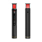 Black infrared detector with red display, shown front and side views