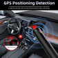 Black infrared detector with red top panel and blue alert ring