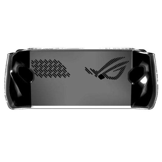 Transparent TPU case for ASUS ROG Ally with raised corner bumpers and vented back pattern