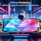 Tempered glass screen protector film with full-coverage cutout for console