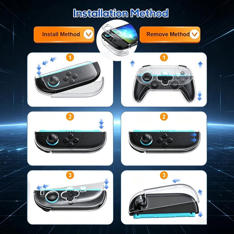 Installation steps for clear console case and tempered glass screen protector