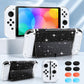 Glitter clear console case set with tempered glass and joystick caps