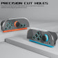 Crystal PC Joy-Con case with orange inner frame and blue button accents