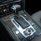 Carbon fiber gear area and cigarette lighter trim sticker, installed in car
