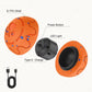 Orange smart toy ball with Type-C charging and power button components