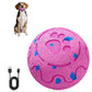 Smart automatic pet toy ball in pink with blue star and paw pattern