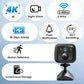 Black mini WiFi camera with lens and adjustable tripod-style base