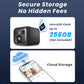 Black WiFi security camera with microSD storage up to 256GB (not included)