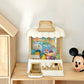 Children's mini claw game machine toy with colorful prize window and base controls