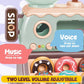 Electric donut shop playset oven front with music and voice control panel