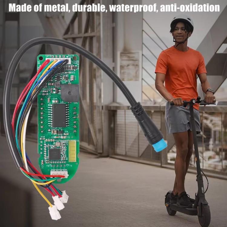 Electric scooter display circuit board with LCD and multicolor wiring harness