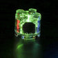 2x2 round LED building block light with green continuous glow
