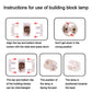 Instruction diagram for installing a round LED building block lamp