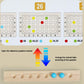 Magic cube puzzle reference cards with colored balls and peg-hole boards