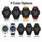 Assorted color options of rugged sports watches shown side by side