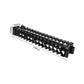 Electric scooter battery plastic frame, black long rail with side mounting tabs
