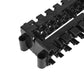 Electric scooter battery plastic frame, black rail with molded cylindrical holders