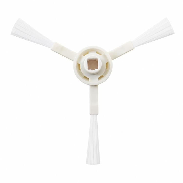 White side brush with two long bristle strips for robot vacuum replacement